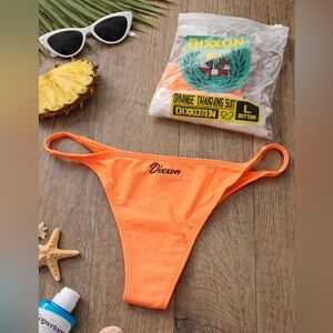 NWT: DIXXON Neon Orange Bikini Bottom Size large